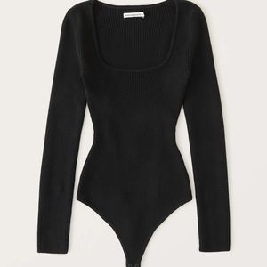 Abercrombie & Fitch Long-Sleeve Squareneck Sweater Bodysuit